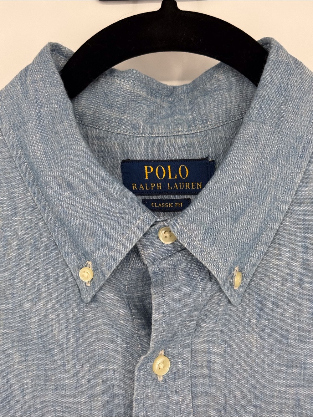 Polo Ralph Lauren Classic Fit Chambray Button Down Oxford Preppy Casual Shirt - Picture 3 of 12
